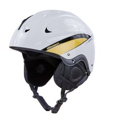 Шлем горнолыжный с механизмом регулировки MOON MS-86W-L (ABS, p-p L-58-61, белый-золотой)