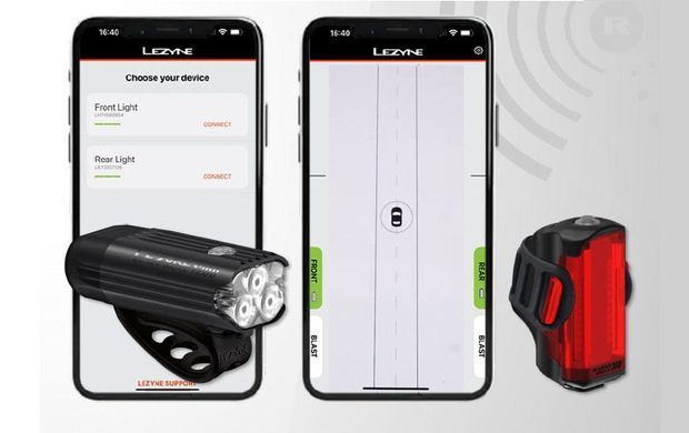 LEZYNE RADAR REACT SYSTEM Комплект світла з радаром та індикатором наближення автомобіля LEZYNE RADAR REACT SYSTEM Чорний матовий 1000/250 люменів Y19