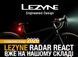 LEZYNE RADAR REACT SYSTEM Комплект світла з радаром та індикатором наближення автомобіля LEZYNE RADAR REACT SYSTEM Чорний матовий 1000/250 люменів Y19