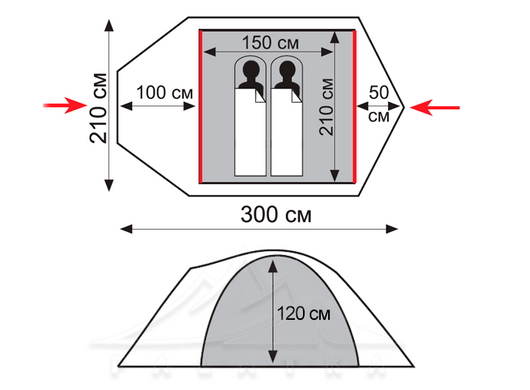 Палатка Tramp Stalker 2 (v2) 2+1