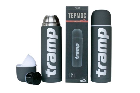 Термос TRAMP Soft Touch 1,2 л Сірий