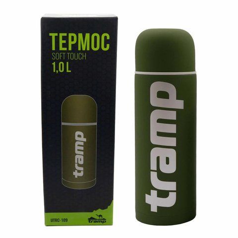 Термос Tramp Soft Touch 1 л хаки