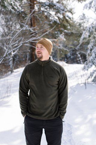 Кофта флісова Tribe Fleece Jacket Half Zip T-KJ-0012-olive