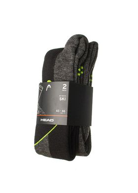 Гірськолижні шкарпетки Head Ski Socks (2 пари) Чорно-сірий з зеленим