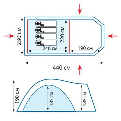 Палатка Tramp Anaconda 4 (v2) TRT-078